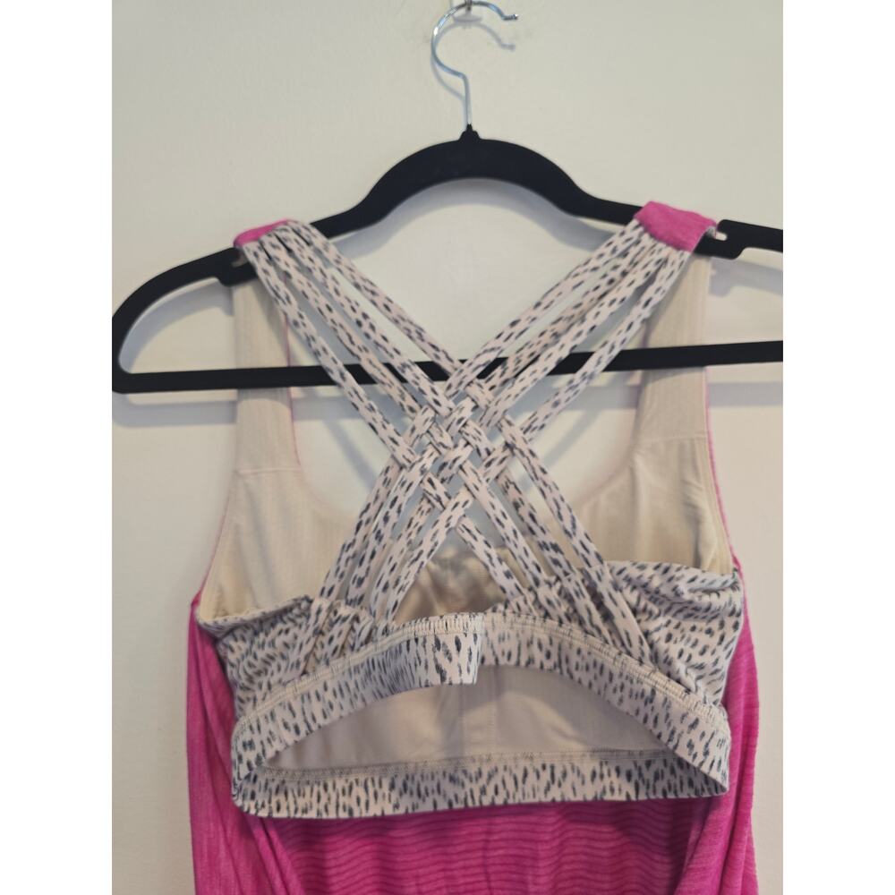 Lululemon Free To Be Wild Tank Top Pink Leopard Size Small Preloved - Picture 4 of 8